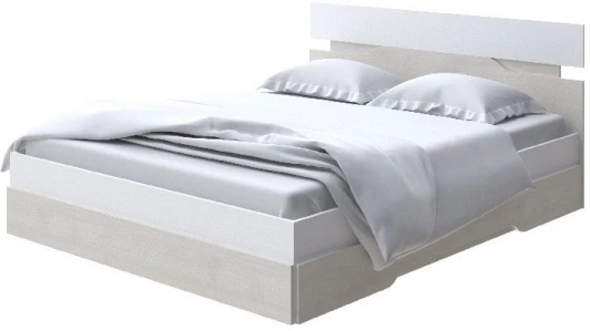 1919925 Без бренда Кровать Milton (ЛДСП Белый/Дуб Шамони светлый) 120x190