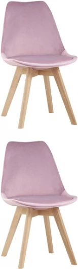 УТ000036619 Стул FRANKFURT велюр розовый 2 шт. Stool Group (арт.УТ000036619)