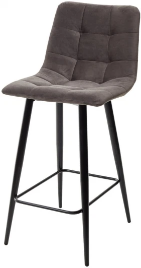 461MC05896 Полубарный стул CHILLI-QB графит #14, велюр/ черный каркас (H=66cm) М-City (арт.461MC05896)