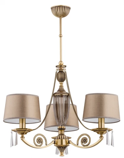 MON-ZW-3(P/A) Потолочная люстра на штанге Kutek Monza MON-ZW-3(P/A) (220V, хрусталь Asfour)