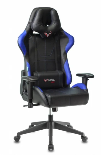 VIKING 5 AERO BLUE Кресло игровое Zombie VIKING 5 AERO черный/синий эко.кожа с подголов. крестовина пластик