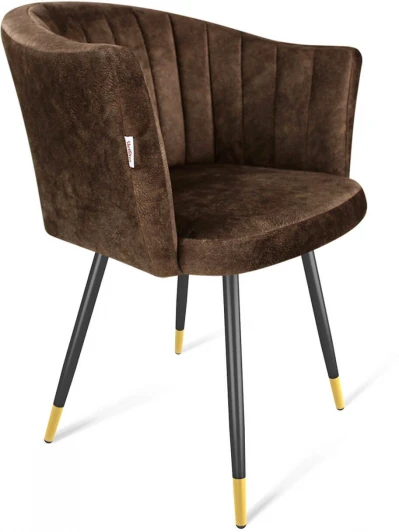 4097466401 Стул Sheffilton SHT-ST42-1/S95-1 кофейный трюфель/черный муар/золото от фабрики Sheffilton