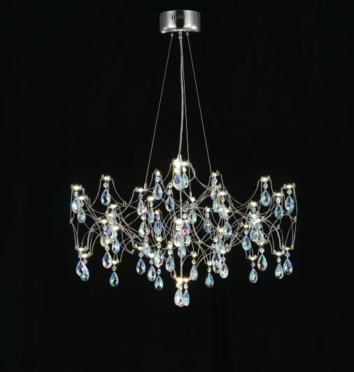 MR2650-57P-50CD Подвесная люстра светодиодная с пультом и хрустальными подвесками K9 MyFar Ileria MR2650-57P-50СD