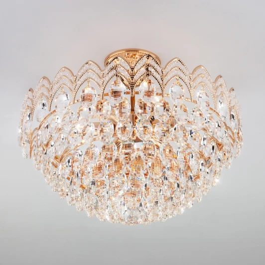 3649/6 золото Потолочная люстра Eurosvet 3649 3649/6 золото / прозрачный хрусталь