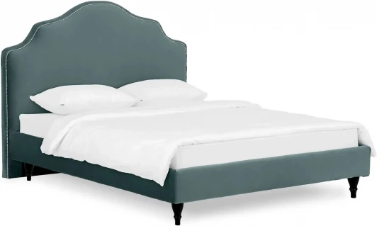 652472 Кровать Queen II Victoria L 1600 ОГОГО (арт.652472), (Ткань/Бирюзовый)