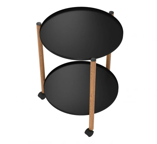 9161863602 Столик журнальный Sheffilton SHT-CT62 черный муар/светлый орех 9161863602