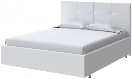 2022989 PROxSON Кровать Neo (Ткань: Велюр Teddy Снежный) 160x190