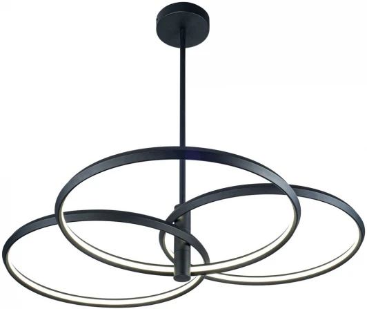 08203,19P(4000K) Потолочная люстра на штанге светодиодная Kink Light Тор-Трио 08203,19P(4000K) черный Led 54w (4000k) (220V, кольцо)