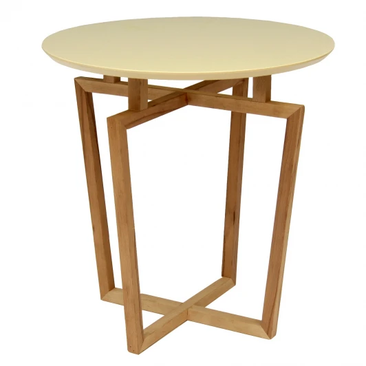 001118 Стол журнальный Рилле 440 эмаль бежевый/бук Mebelik 001118