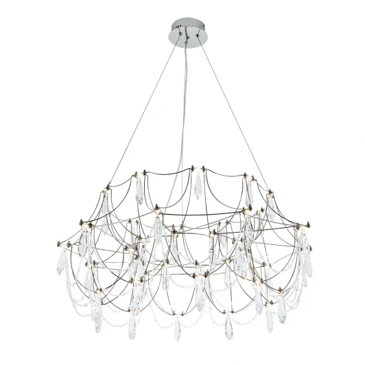 ML.5603.800P СН Подвесная люстра светодиодная хрустальная с пультом с регулировкой цветовой температуры Modelux MODELUX ML.5603.800P СН