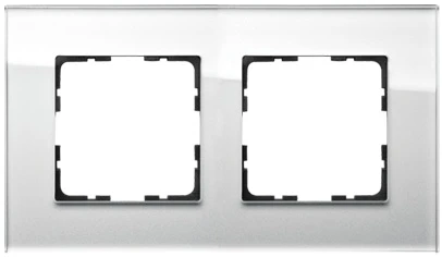 G1002GW Рамка на 2 поста (белый) Jasmart G-Glass G1002GW