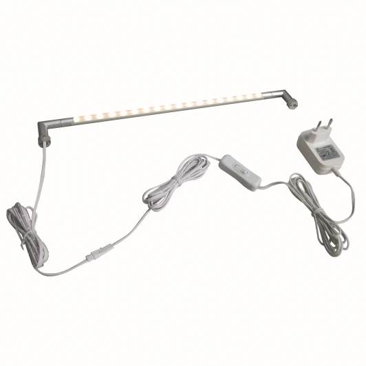 ULM-F31-5,5W/WW IP20 SILVER картон Настенный светильник линейный с вилкой светодиодный с выключателем ULM-F31-5,5W/WW IP20 картон Uniel SILVER (12V)