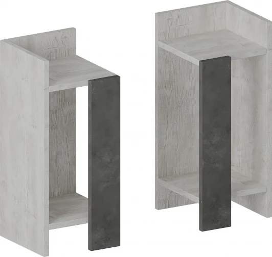 LEV00369 Прикроватная тумба ELOS NIGHTSTAND SET (Дерево/Белый) LEVE