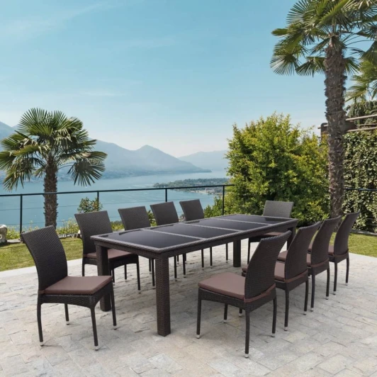 T438/Y380A-W53 Brown 10PCS Комплект плетеной мебели Afina T438/Y380A-W53 Brown (10+1)