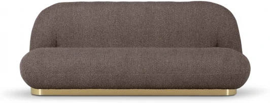 805248 Диван Pacha ОГОГО (арт.805248), (Искусственный мех,Букле/Коричневый,Золотой)