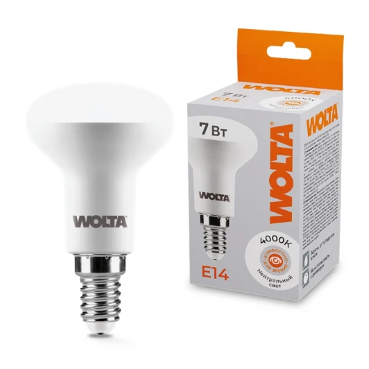 25S50R7E14 Светодиодная лампа 7Вт 4000K E14 Wolta 25S50R7E14