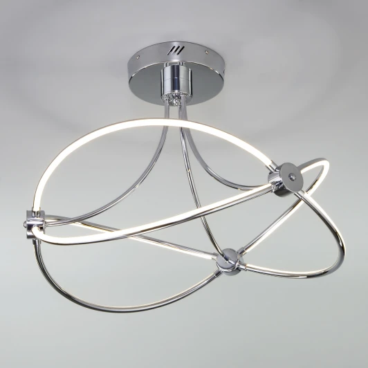 90246/6 хром Потолочная люстра Wi-Fi Eurosvet 90246/6 хром (LED, 220V, управление смартфоном, голосовое управление, умный дом - Minimir Home)