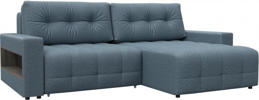 128952 Диван угловой с полками Лига-053 НПБ Лига Диванов (Велюр) арт.128952