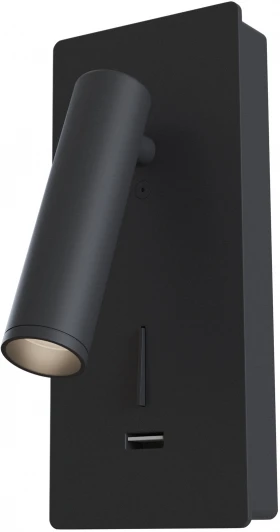 C041WL-L3B3K Настенный светильник с usb-портом (бра для чтения) Mirax 3000К 3Вт IP 20 LED Maytoni Technical C041WL-L3B3K (220V, выключатель)