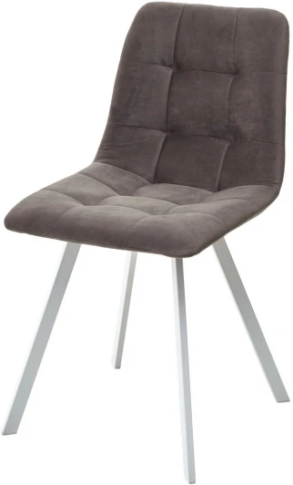 461MC04636 Стул CHILLI-Q SQUARE графит #14, велюр / белый каркас, 4 шт./1 к