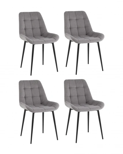УТ000042232 Стул Stool Group Флекс Original велюр серый 4 шт. УТ000042232