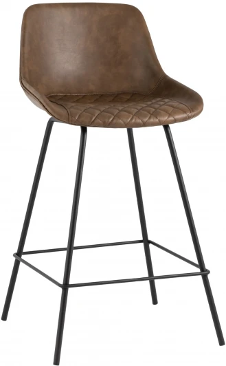 УТ000031346 Стул полубарный Stool Group TEXAS экокожа коричневый УТ000031346