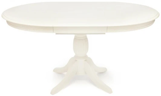 13546 Стол обеденный LEONARDO (Леонардо) pure white (402) (дерево гевея/мдф)