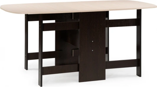474291 Стол деревянный Woodville Йентель бабочка венге / дуб молочный