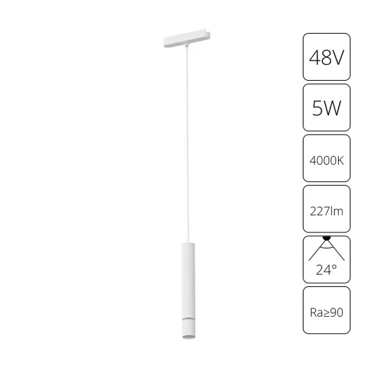 A6159PL-1WH Магнитный трековый светильник 48V 5W Arte Lamp Rapid A6159PL-1WH (LED, круглые)