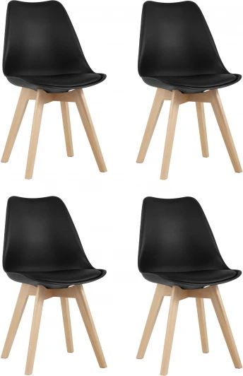 УТ000036610 Стул FRANKFURT черный 4 шт. Stool Group арт.УТ000036610