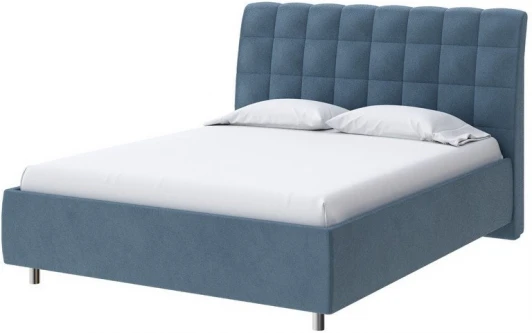 1928374 PROxSON Кровать Volumo без основания (Ткань: Велюр Monopoly Прованский синий (792)) 200x200