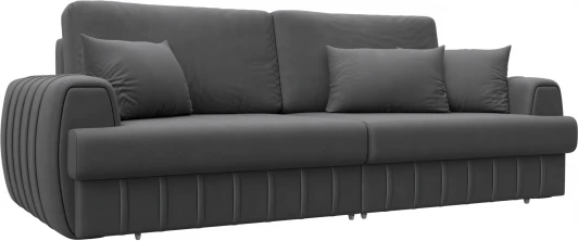 129227 Диван прямой Лига-057 НПБ Лига Диванов (Замша) арт.129227