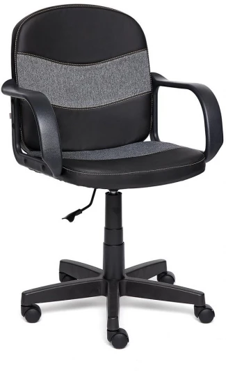 9558 Кресло BAGGI кож/зам/ткань, черный/серый, 36-6/207 Tetchair 9558