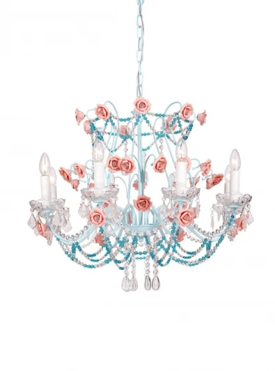 Fiori di rose 186.8 Подвесная люстра Fiori di rose 186.8 Lucia Tucci (220V, на цепи, подсвечник, свеча, цветы, ветки, розы)