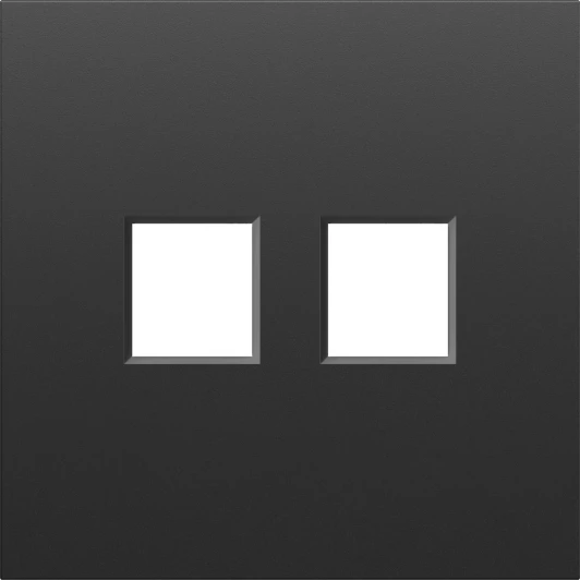 DS86957 Накладка 2-я для розеток RJ45,TV,SAT, черный графит Donel S08 DS86957