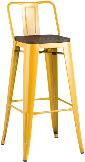 УТ000001866 Стул барный Stool Group TOLIX WOOD со спинкой желтый УТ000001866