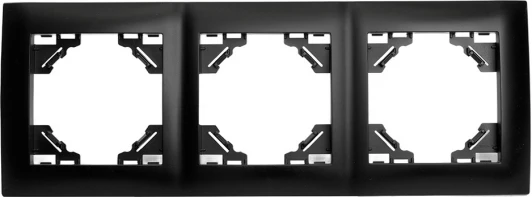 49663 Рамка на 3 поста (черный) Stekker Эрна Элегант 49663