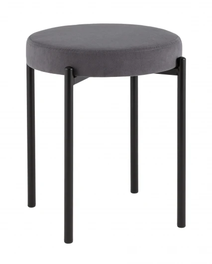 УТ000042728 Табурет Бриф Original велюр темно-серый Stool Group УТ000042728