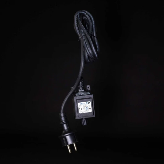 EA05-100L Трансформатор 4,8W для Силиконовых Нитей 24В, до 100 LED, Провод Черный Каучук, IP65