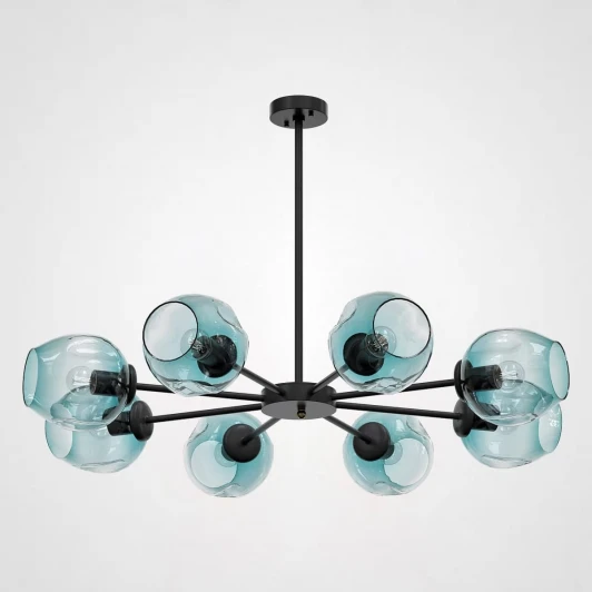 MARINE-B01 Люстра на штанге Marine B 8 Black/Blue ImperiumLoft Marine-B01 (189683-26)