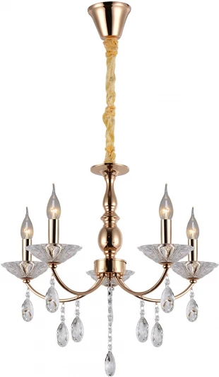 IL1242-5PPA-29 GD Подвесная люстра ILLUMICO IL1242-5PPA-29 GD (220V, на цепи, подсвечник, свеча)