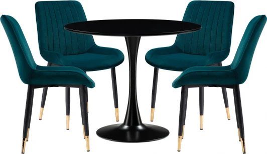 528370 Стол кухонный Woodville Араму green / black / gold