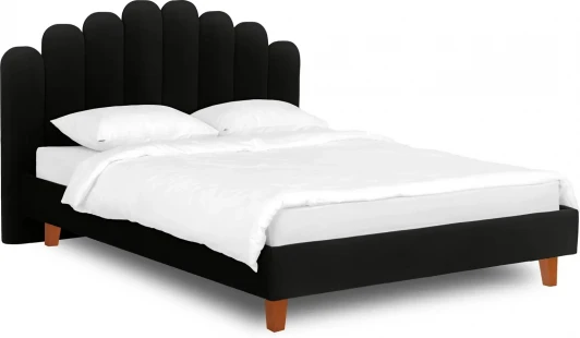 577096 Кровать Queen II Sharlotta L 1600 ОГОГО (арт.577096), (Ткань/Черный)