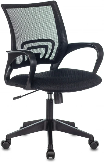 CH-695N/BLACK Кресло Бюрократ CH-695N черный TW-01 сиденье черный TW-11 сетка/ткань крестовина пластик