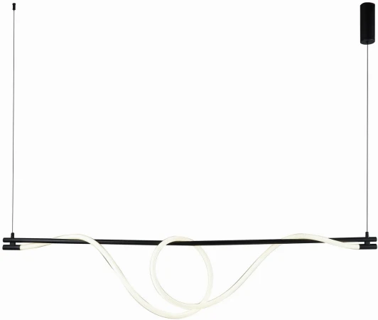 08062K-150,19 Подвесной светильник с гибким неоном светодиодный Kink Light Салли черный Led 60w с пультом ДУ (регулировка яркости, 220V, на проводе)