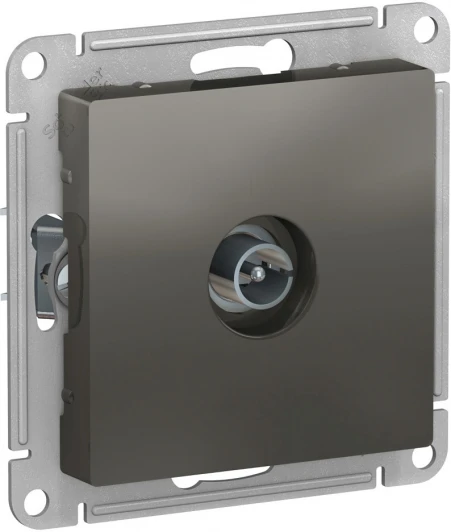 ATN000993 ТВ-розетка встраиваемая проходная (сталь) Systeme Electric AtlasDesign ATN000993