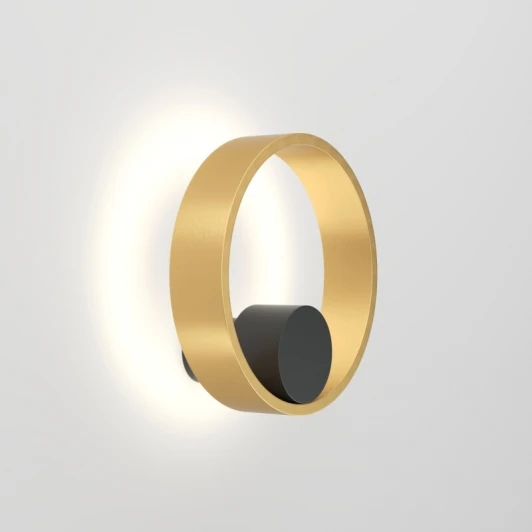 DK5060-BK+SG Настенный светильник Denkirs Orbit DK5060-BK+SG 10 Вт, черный + сатинированное золото (LED, 220V, круглые)