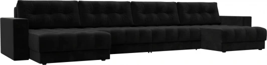 128562 Диван П-образный с декором Лига-049 НПБ Лонг Лига Диванов (Велюр) арт.128562