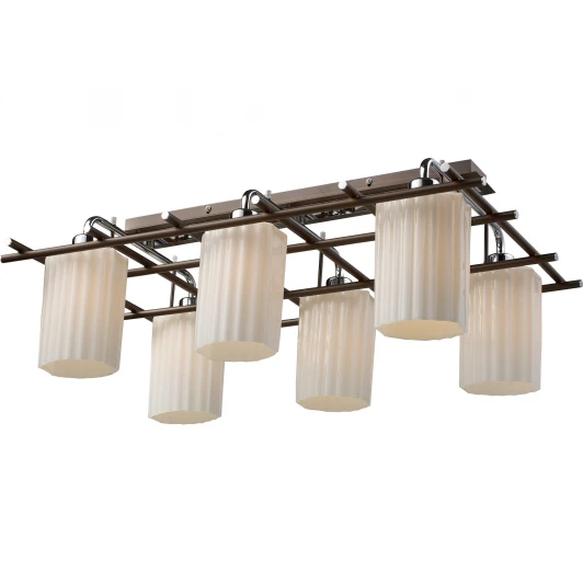483-06-13 chrome + wengue Потолочная люстра N-Light 483 483-06-13 chrome + wengue