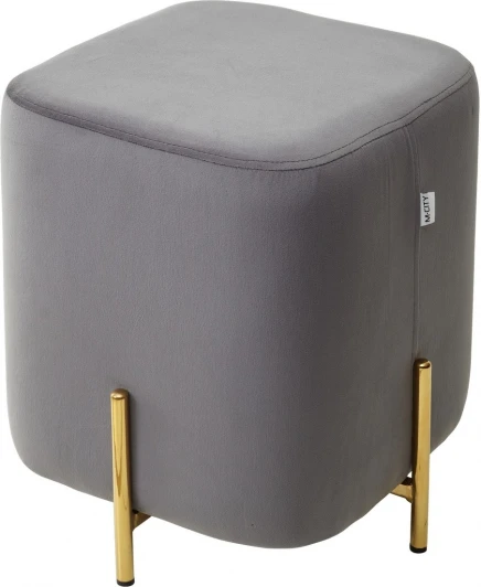 628M04405 Пуф для гостиной ARES BLUVEL-14 GREY / GOLD М-City